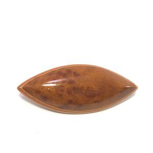 Vintage Domed Oblong Oregon Myrtlewood Brooch Pin